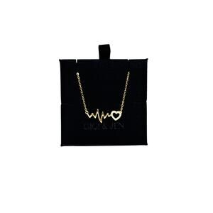 Heartbeat Necklace Gold tone